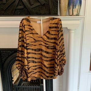 Adrienne tiger shimmer blouse.‎ Worn twice. 60 retail